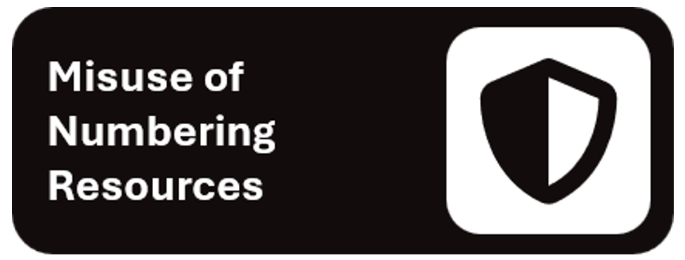 Misuse of Numbering Resources