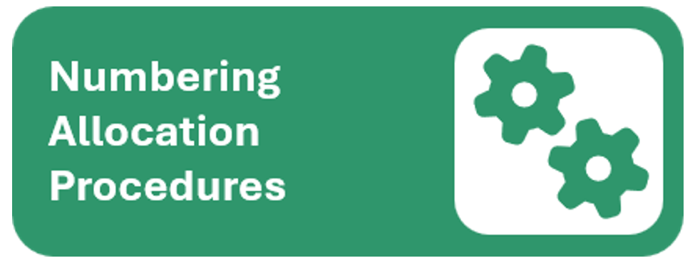 Numbering Allocation Procedures